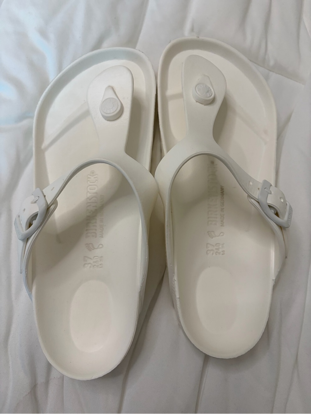 Birkenstock Gizeh EVA Waterproof White Thong Sandals Size 37 US 6/6.5 - Picture 2 of 7